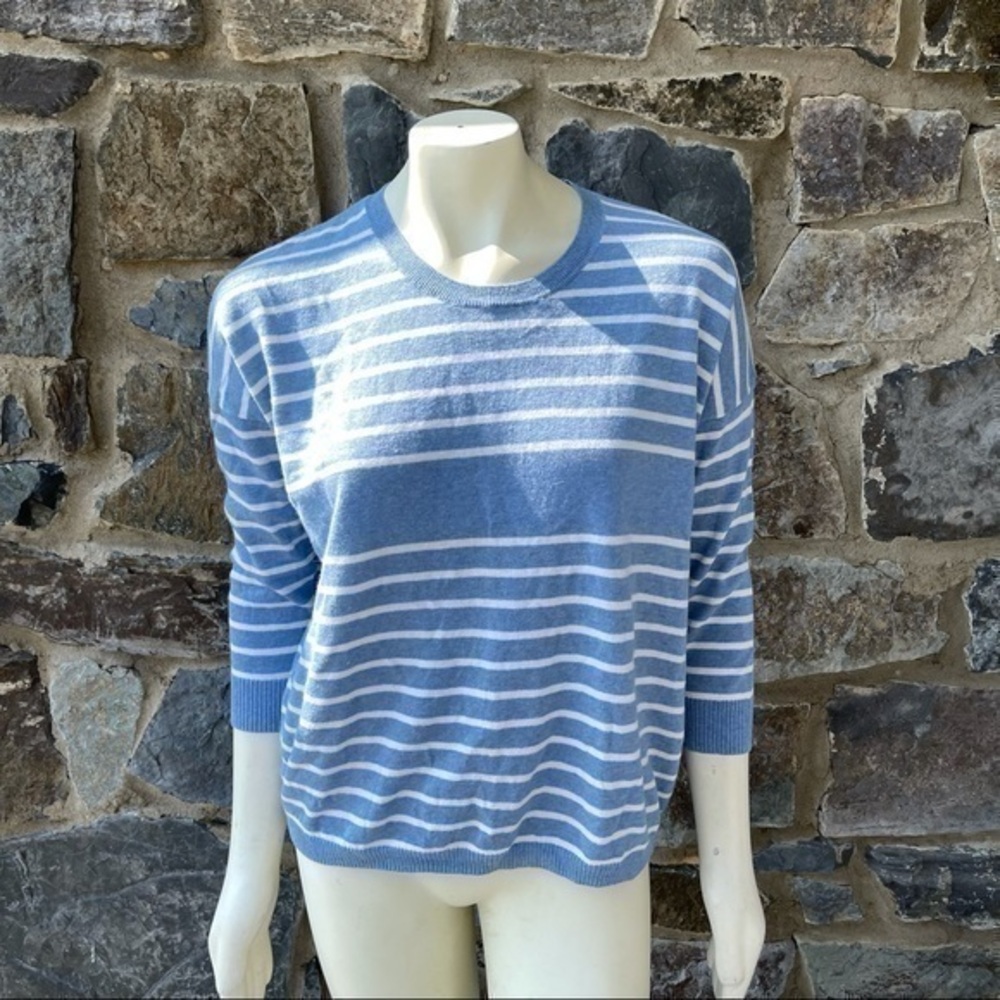 Madewell blue and white stripped sweater size M
